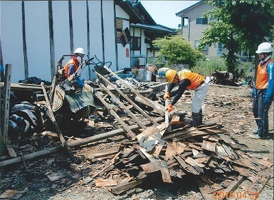 栗の里中津川　熊本地震での災害ボランティア活動