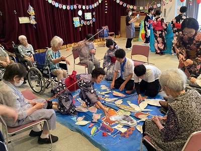 デイサービスで夏祭りをしました